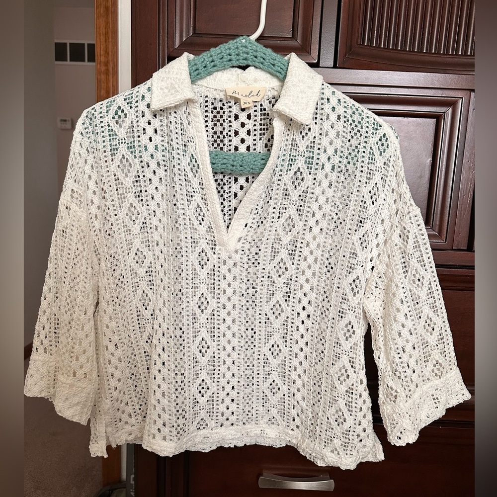 Cream Crochet Top